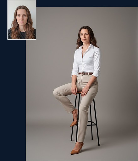 AI portrét ženy v business oblečení