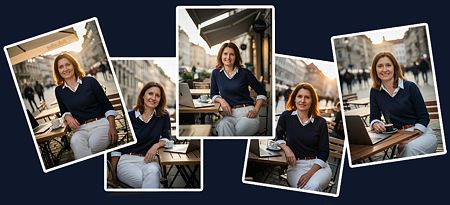 Výsledek generování - profesionální business portréty